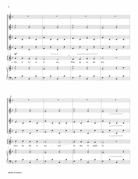 Glory Be to Jesus (Downloadable Full Score and Parts)