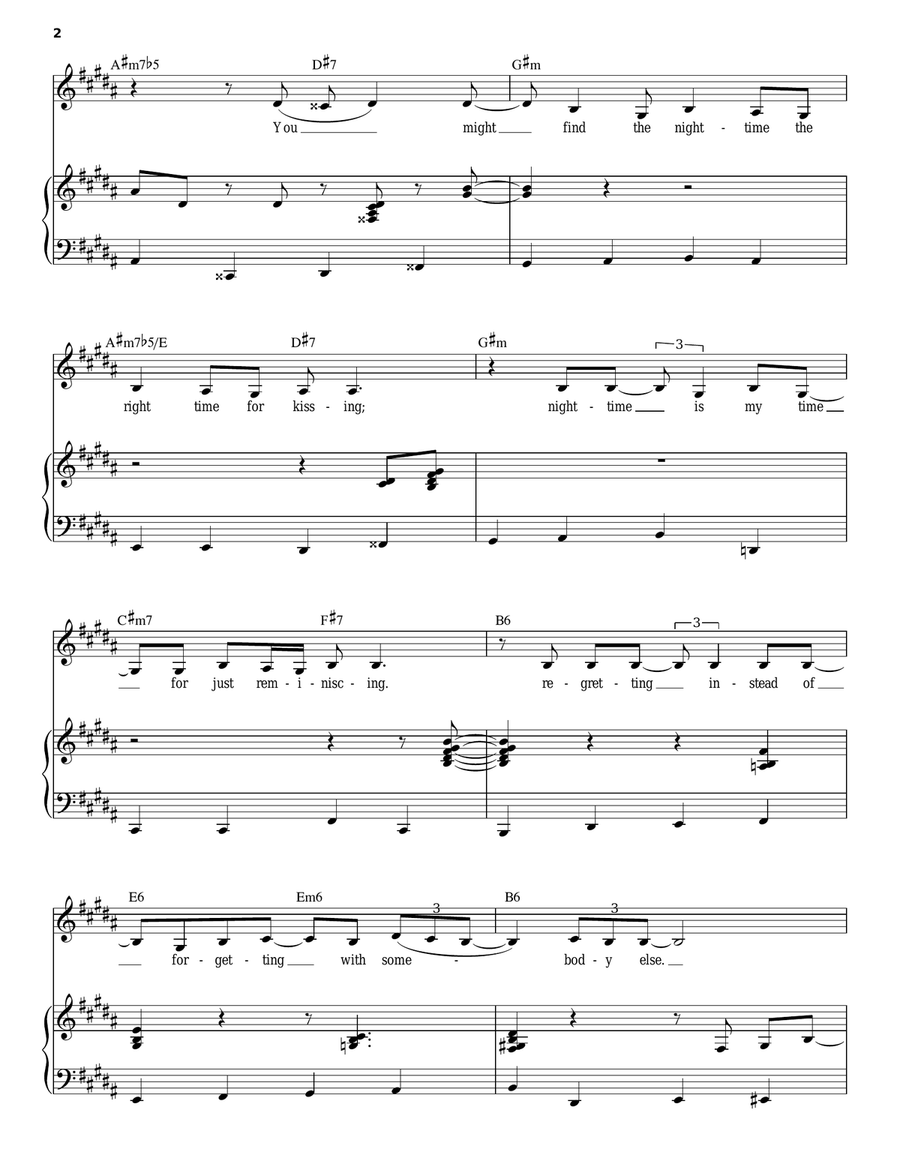 Love Me Or Leave Me Piano, Vocal scores gallery preview page 2