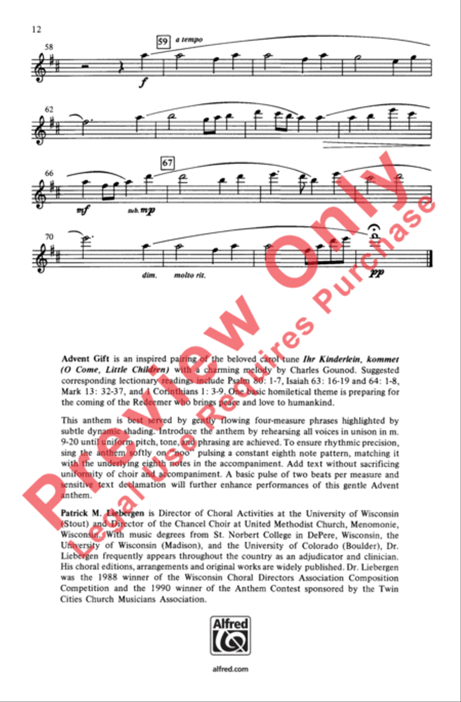 Advent Gift 4-Part scores gallery preview page 12