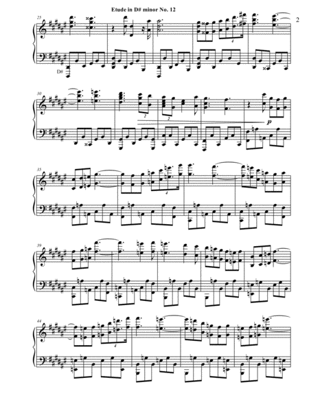 Etude in D# minor of Scriabin, Edited and Arranged for the "average hand and technique". image number null