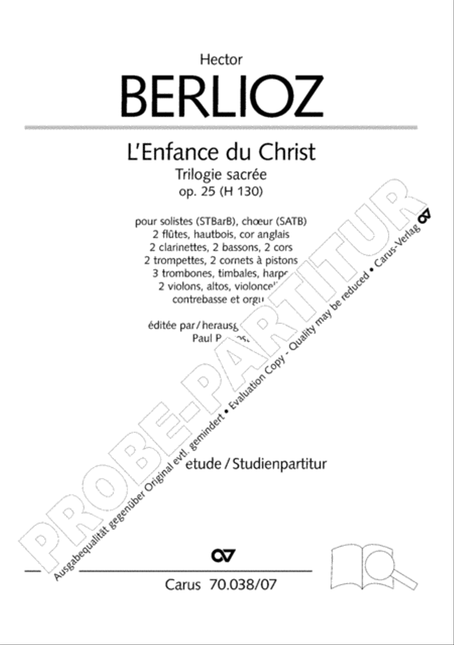 L'Enfance du Christ 4-Part scores gallery preview page 3