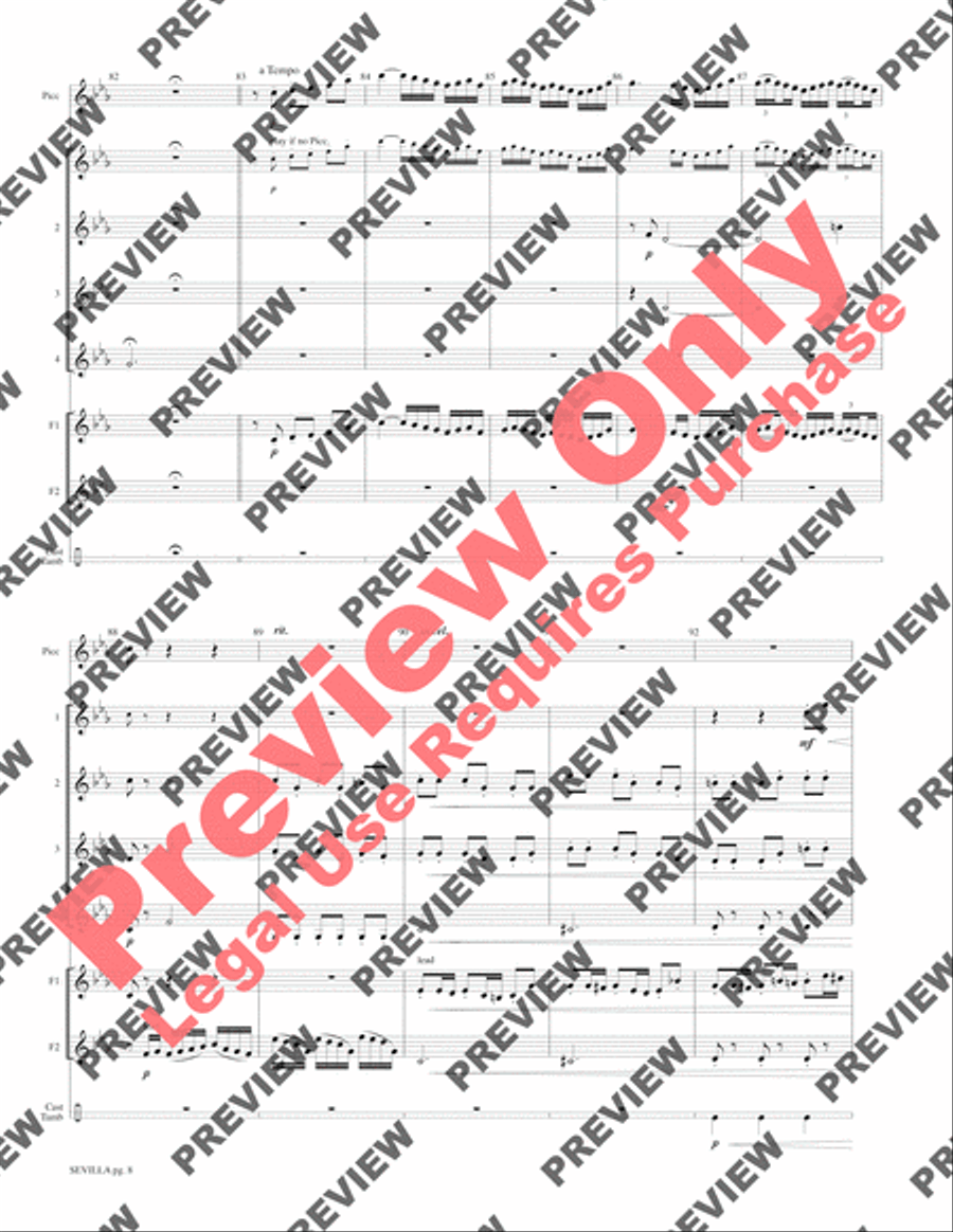 Sevilla (from Suite Espanola) Small Ensemble scores gallery preview page 10
