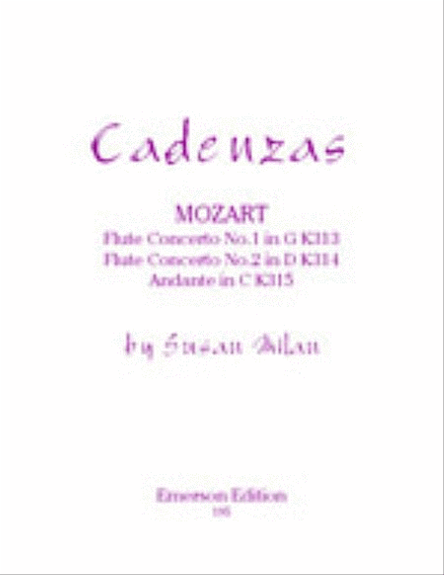 Cadenzas to the Mozart Flute Concertos Flute scores gallery preview page 1