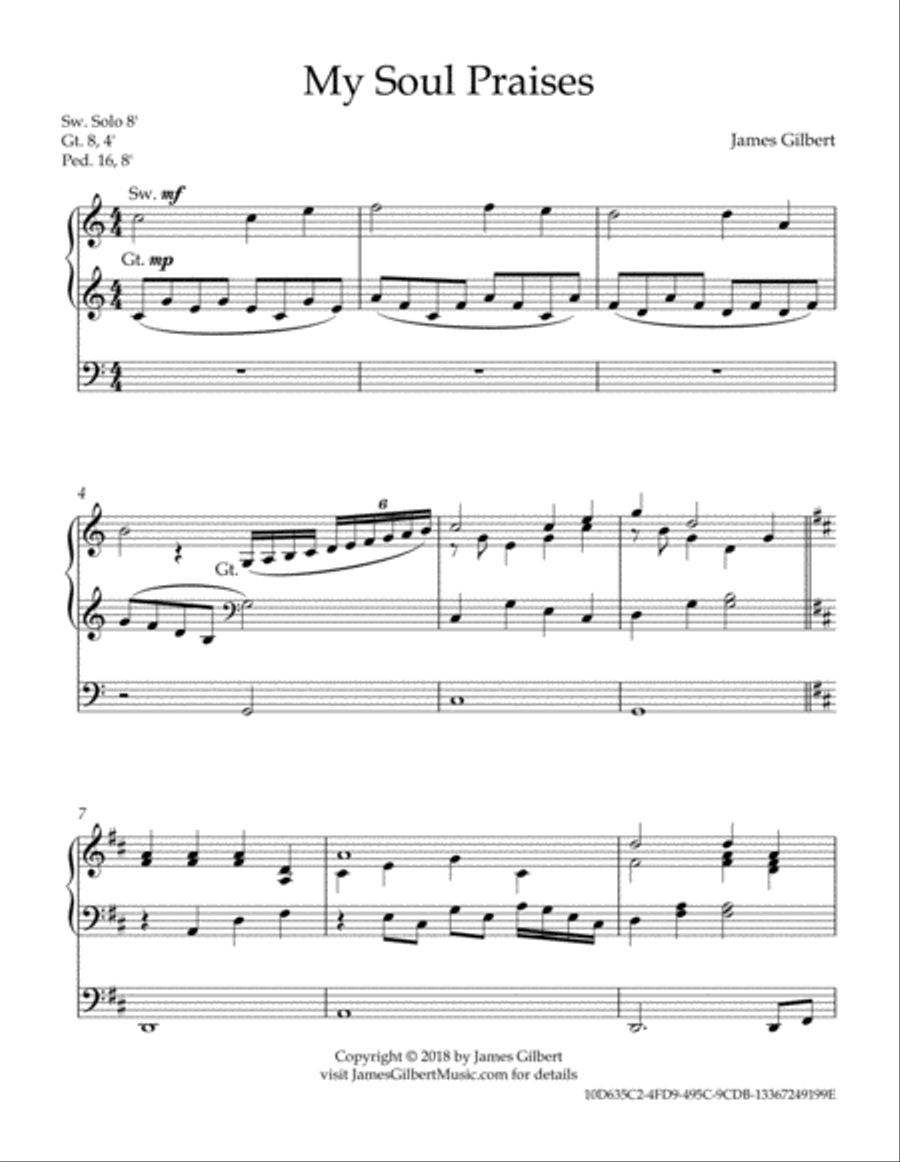 My Soul Praises My Soul Praises Organ Solo scores gallery preview page 2