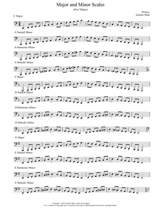 Major and Minor Scales for Tubas