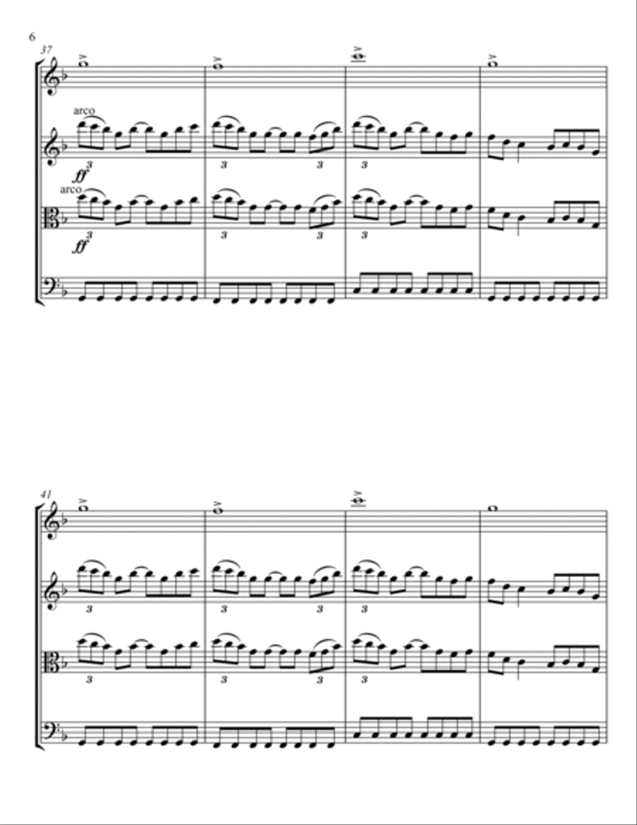 Gold On The Ceiling String Quartet scores gallery preview page 6