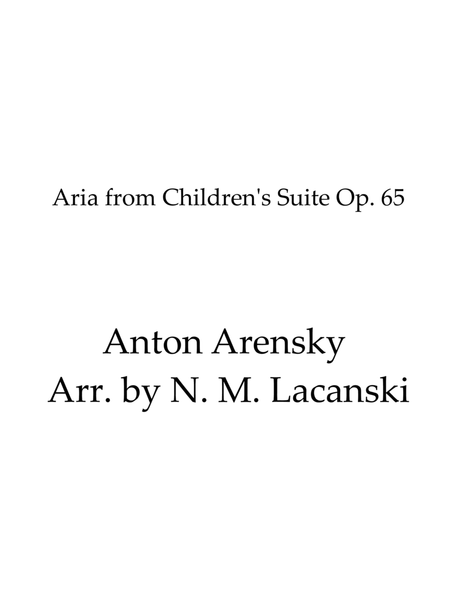 Aria from Children's Suite Op. 65 Clarinet Trio scores gallery preview page 1