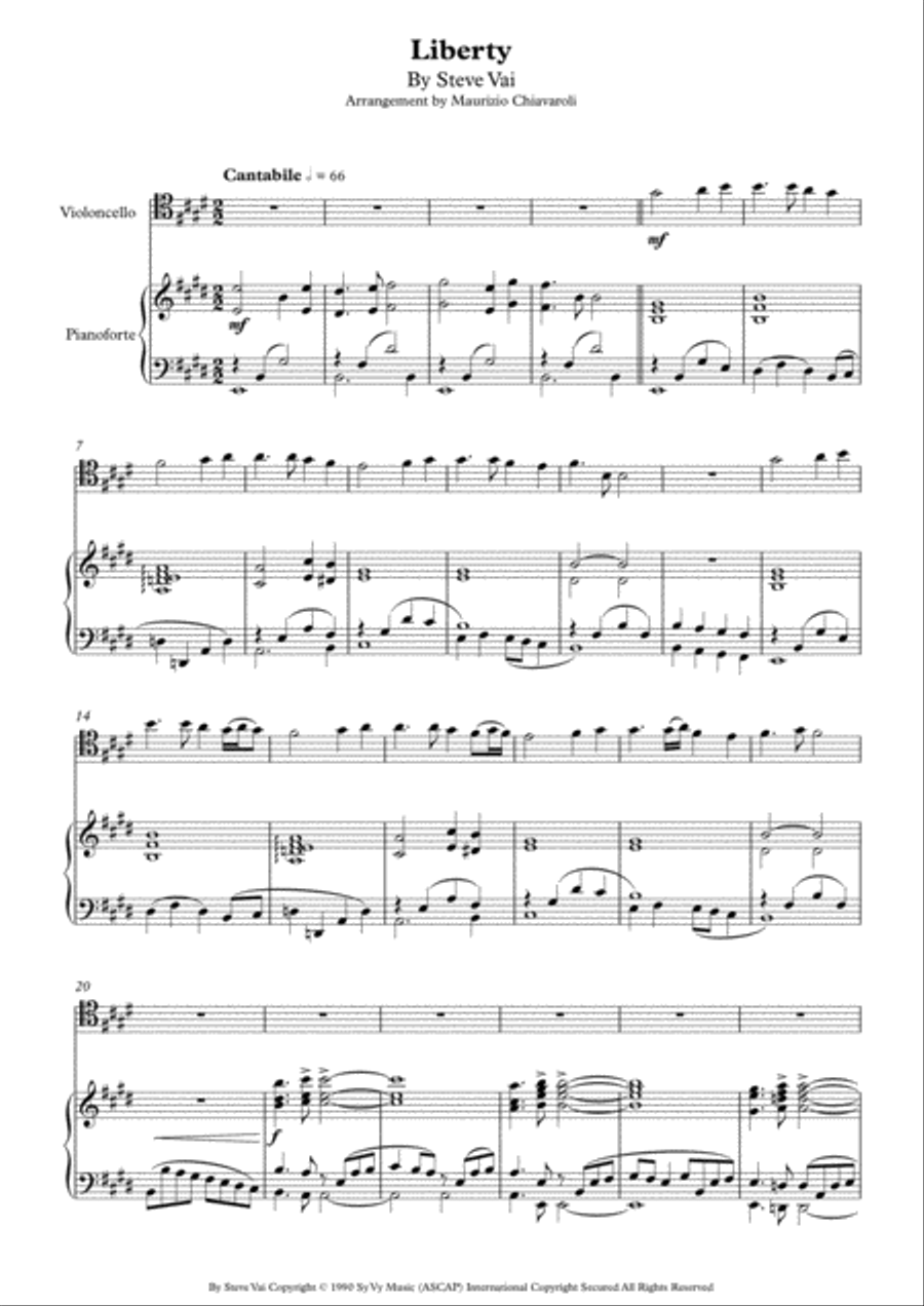 Liberty Liberty Piano scores gallery preview page 1
