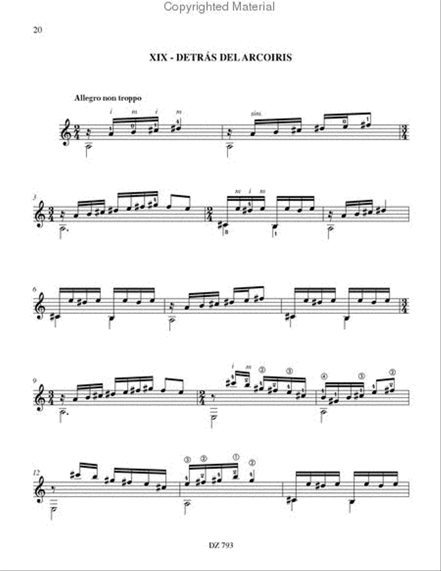 20 études faciles Classical Guitar scores gallery preview page 2