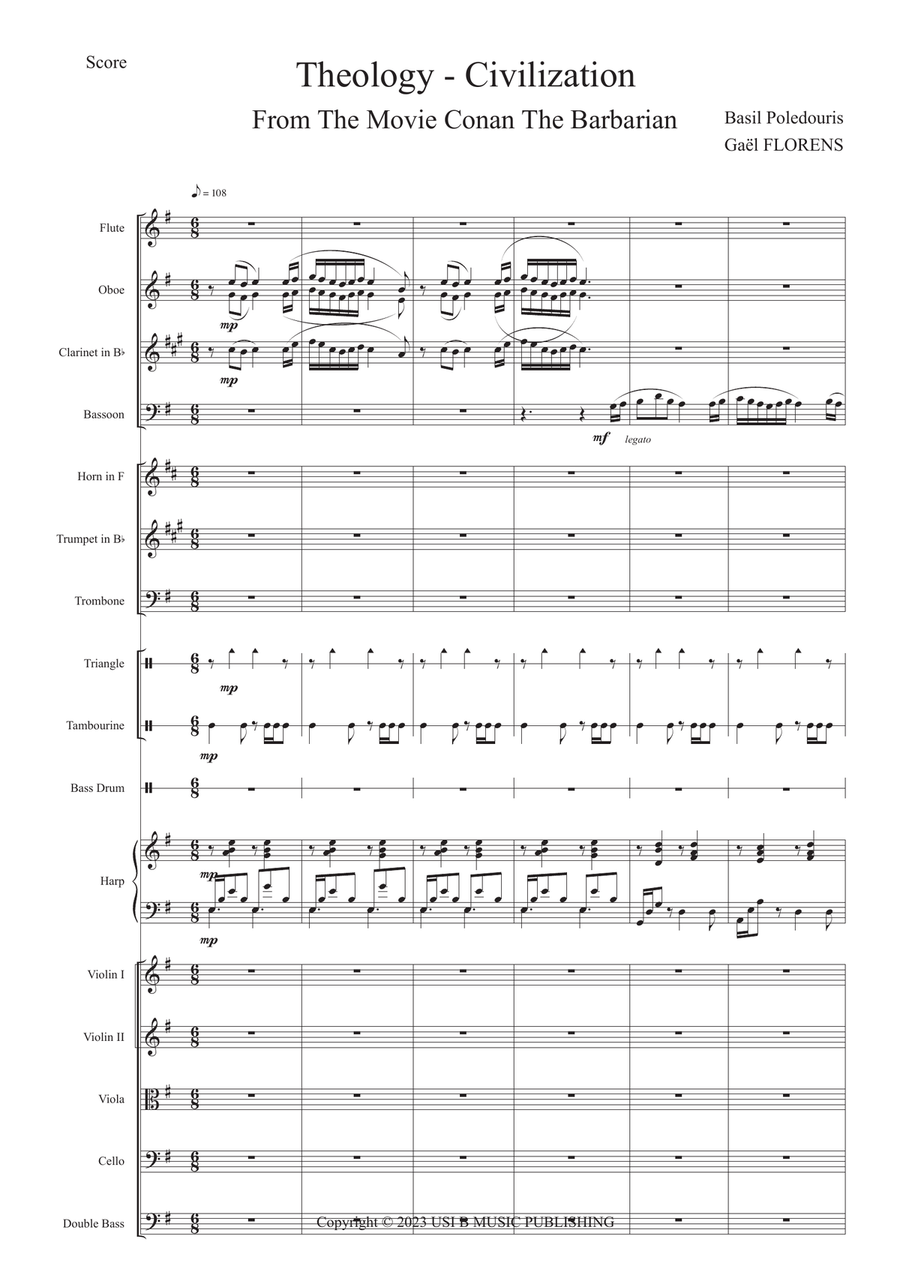 Theology / Civilization Full Orchestra scores gallery preview page 1