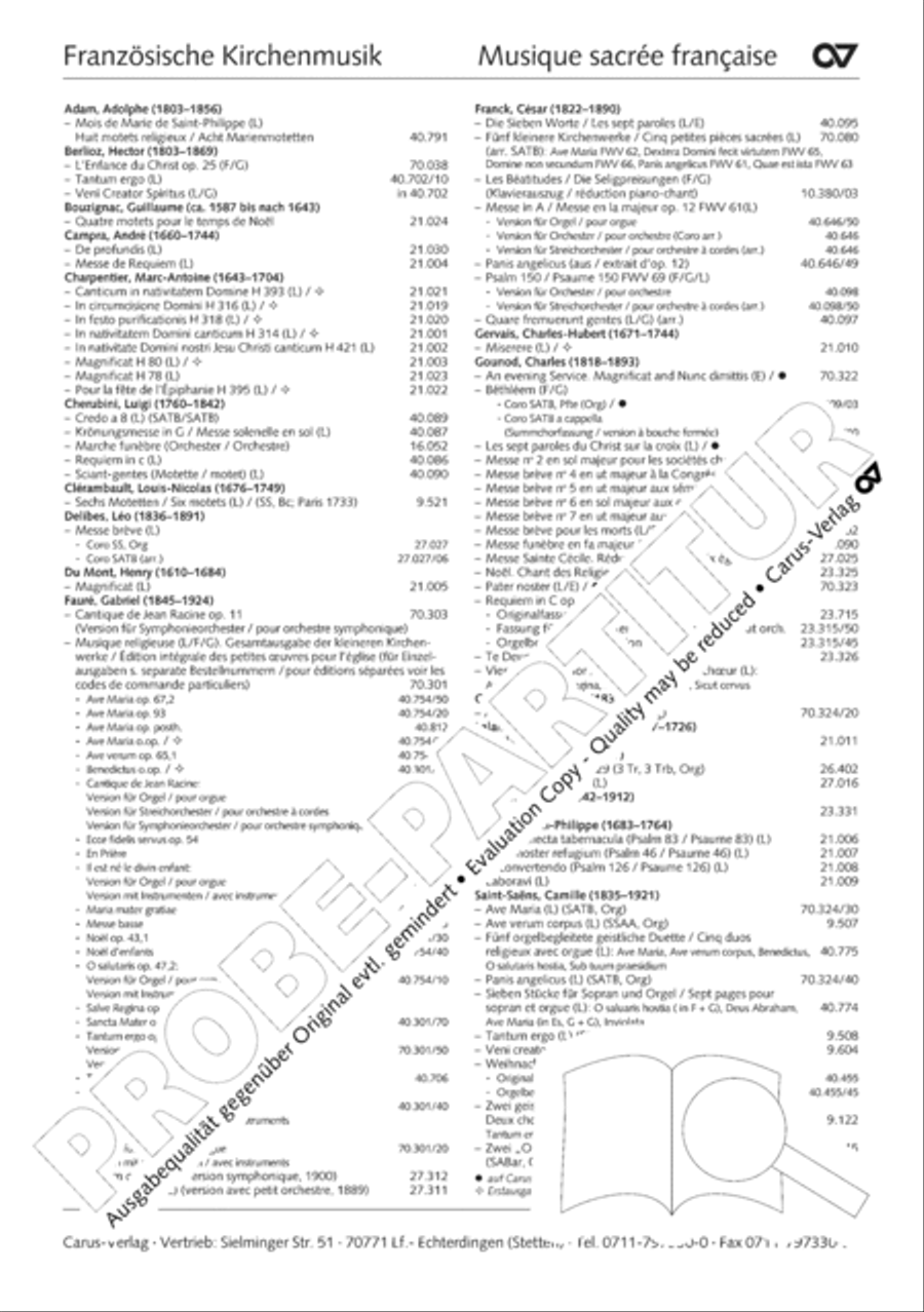 Messe solennelle de sainte Cecile STB scores gallery preview page 73