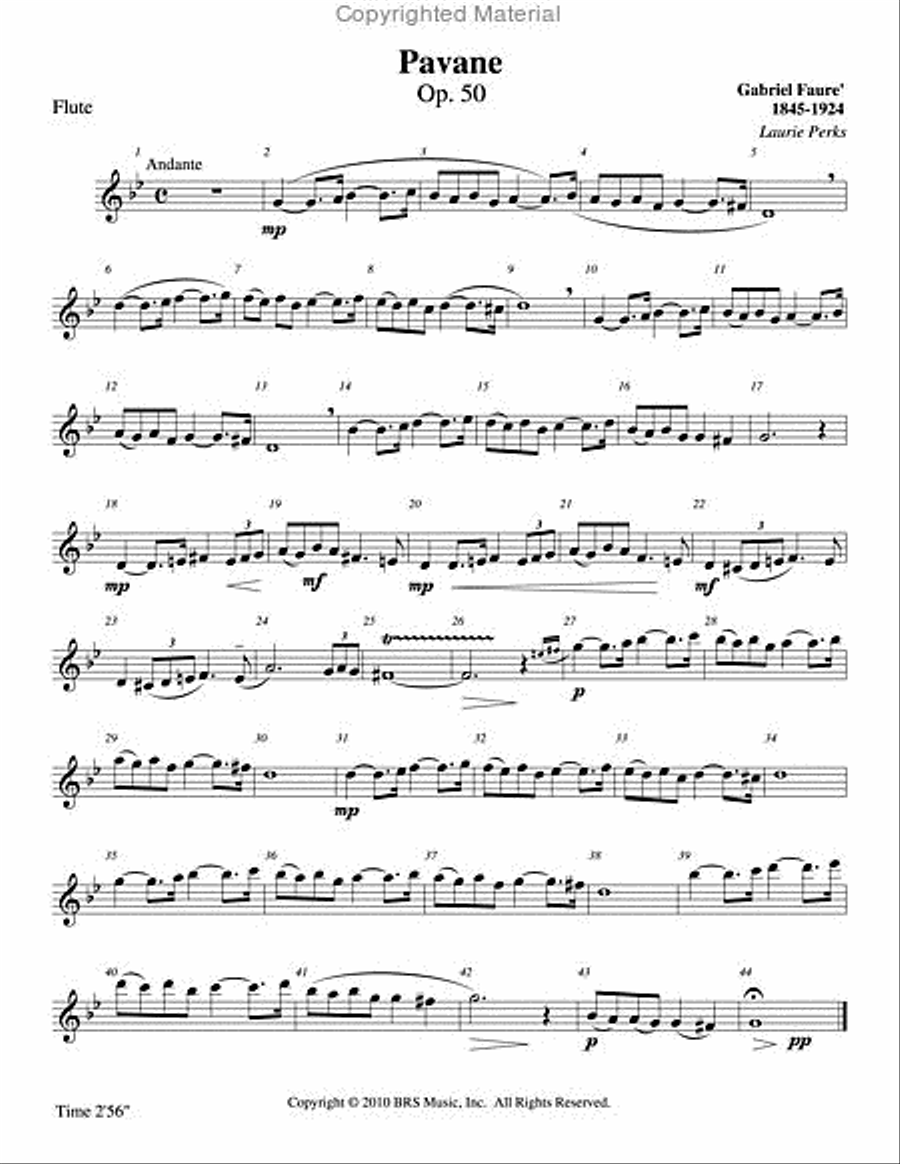 Pavane, Op. 50 Flute Solo scores gallery preview page 2