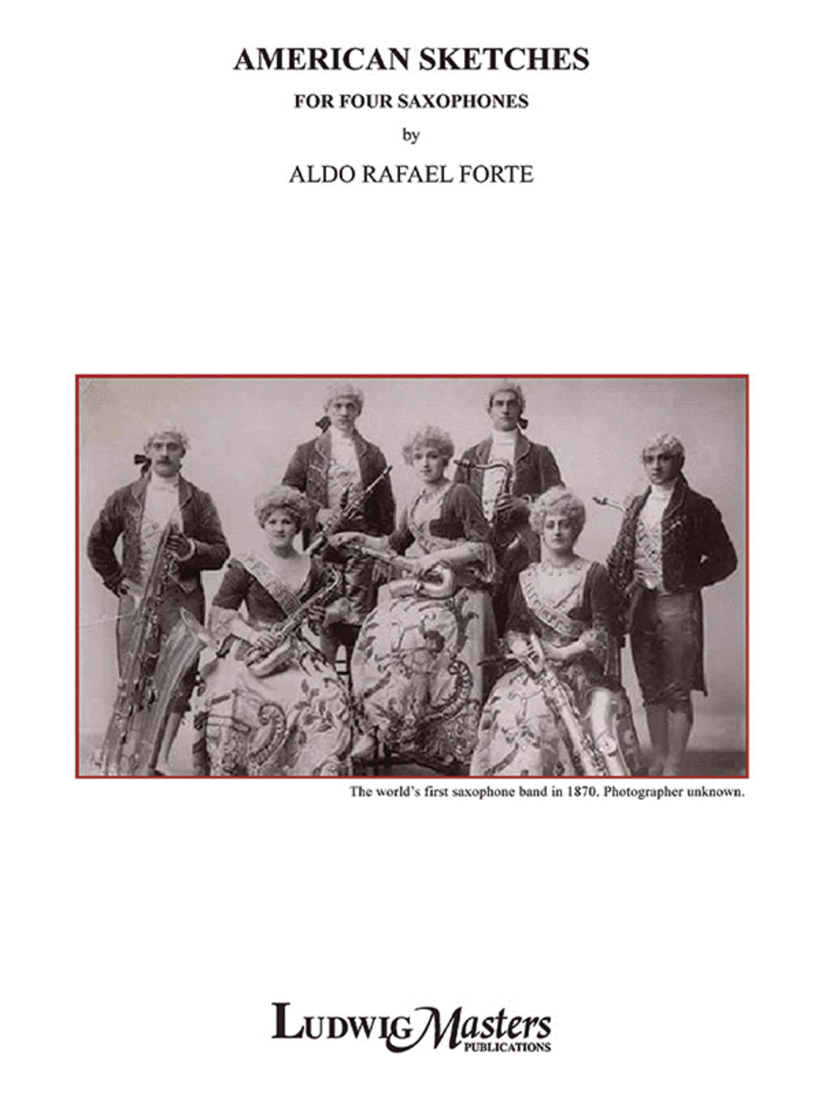 American Sketches Saxophone Quartet scores gallery preview page 1