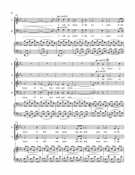 Three Days by the Sea: 3. Down to the Sea (Downloadable Choral Score)