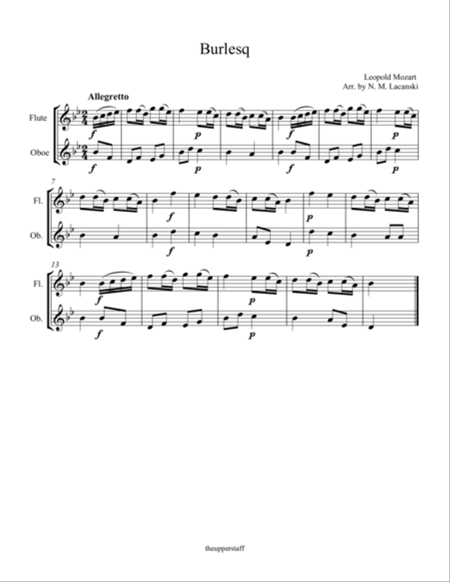 Burlesq Woodwind Duet scores gallery preview page 1