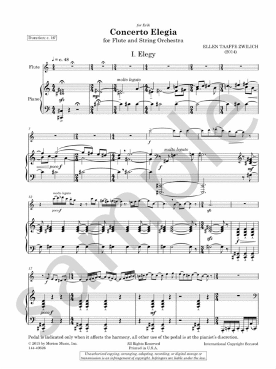 Concerto Elegia Chamber Music scores gallery preview page 3