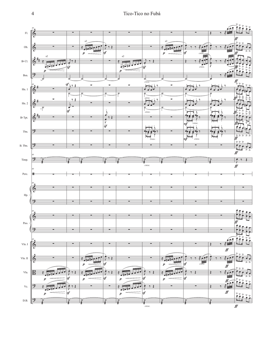 Tico-Tico no Fubá Full Orchestra scores gallery preview page 4