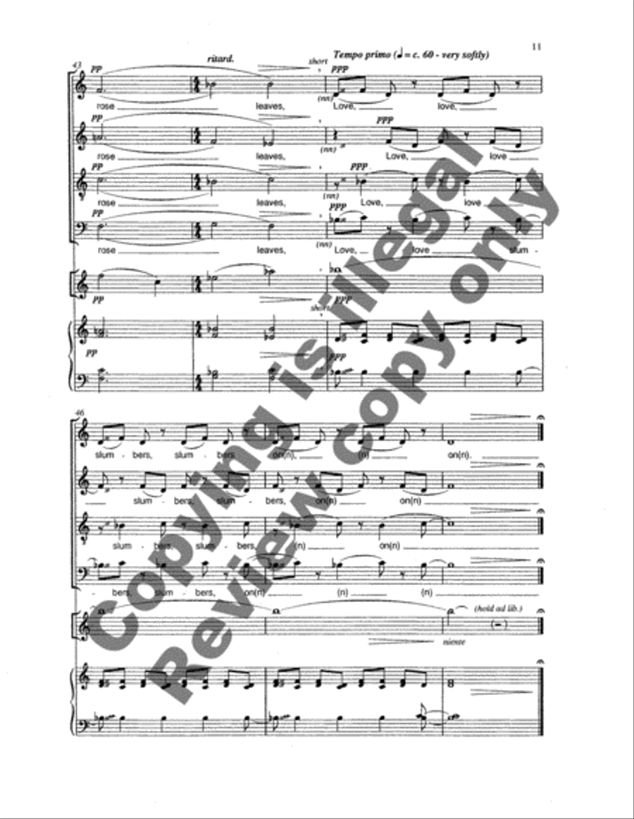 There is Sweet Music Here: 3. Music, When Soft Voices Die 4-Part scores gallery preview page 12