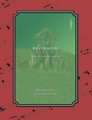 Book cover for Mary's Boy Child - a Christmas song for vocal solo