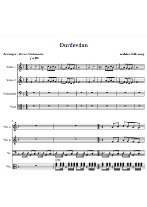 Đurđevdan - Djurdjevdan - Ederlezi - for string quartet (2 violins, cello, viola)