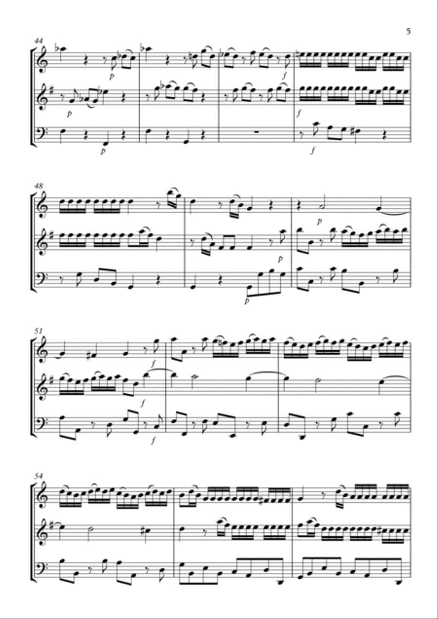 Trio Sonata No.5 Woodwind Trio scores gallery preview page 5