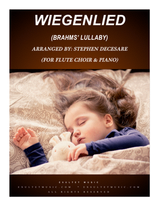 Book cover for Wiegenlied (Brahms' Lullaby) (for Flute Choir and Piano)