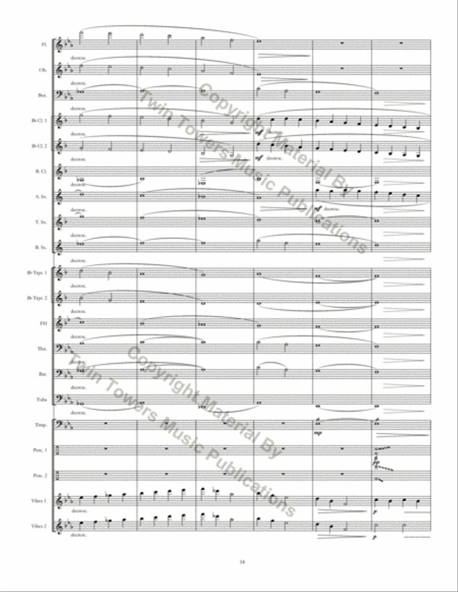 Kingsland Threnody Concert Band scores gallery preview page 15