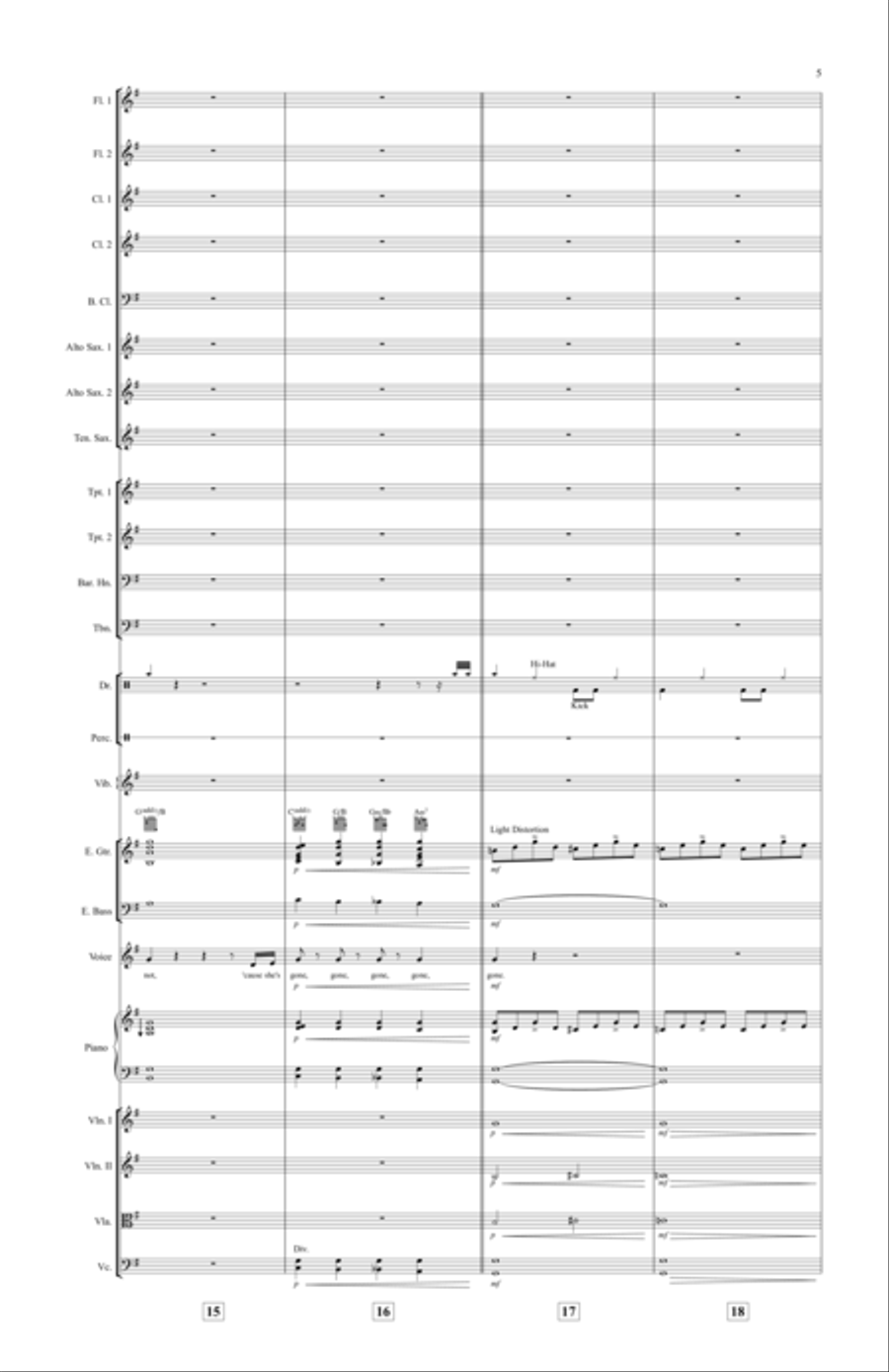 Dreaming With A Broken Heart Large Ensemble scores gallery preview page 5