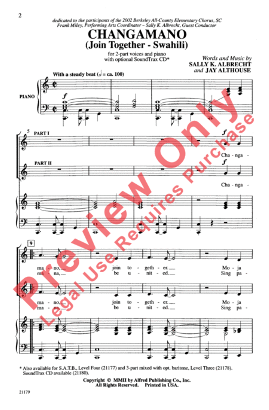 Changamano Changamano 2-Part scores gallery preview page 2