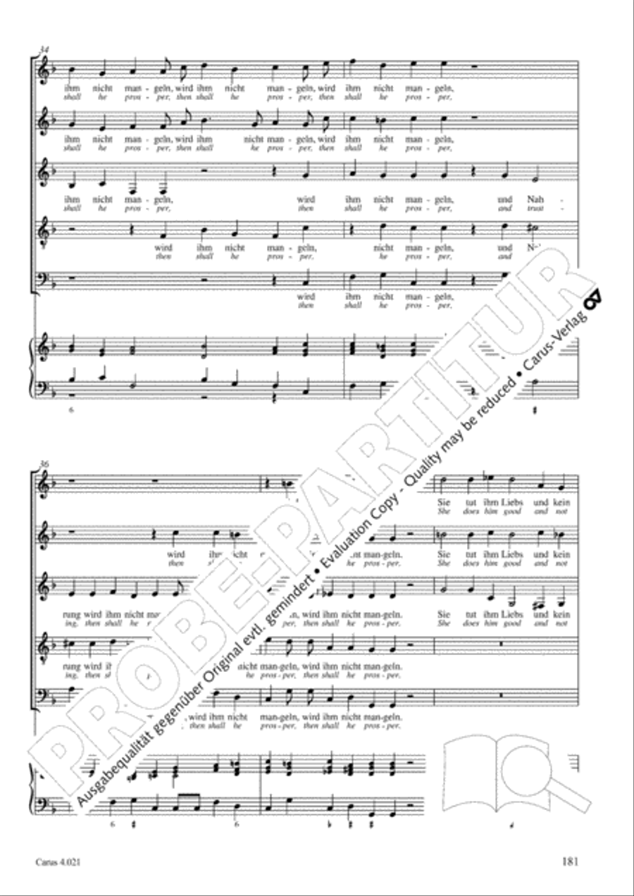 Schein: Israelsbrunnlein. Fontana d'Israel. Complete edition Choir scores gallery preview page 188