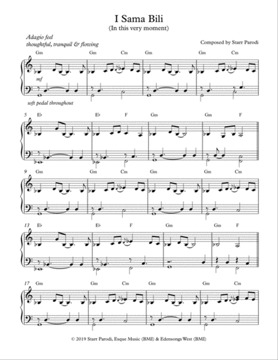I Sama Bili (in this very moment) Piano Solo scores gallery preview page 2