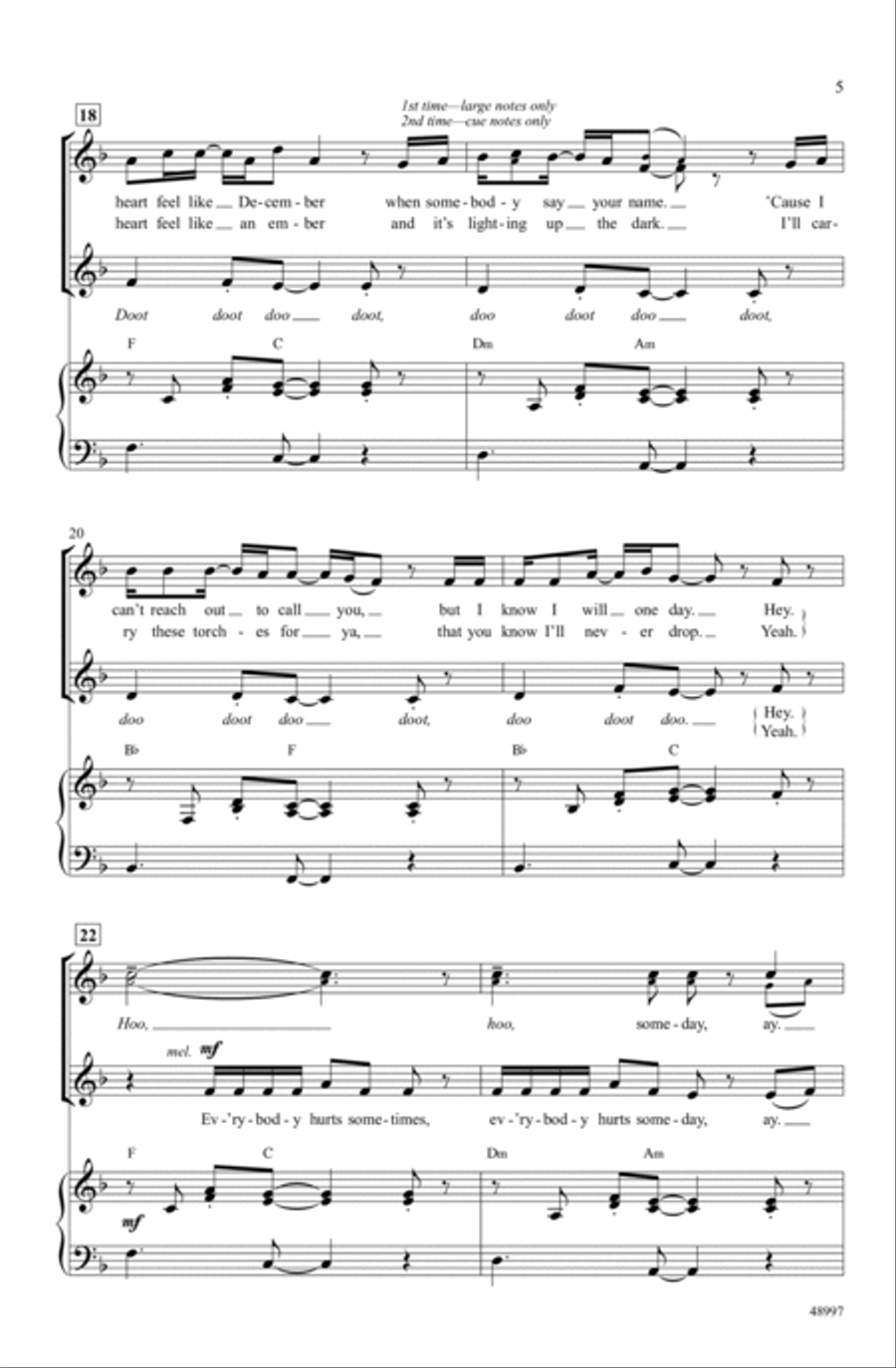 Memories Choir scores gallery preview page 4