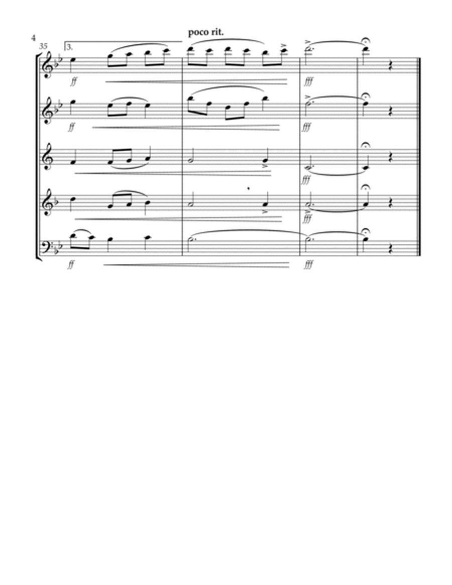 Thaxted (hymn tune based on excerpt from "Jupiter" from The Planets) (Bb) (Woodwind Quintet - 1 Flut image number null