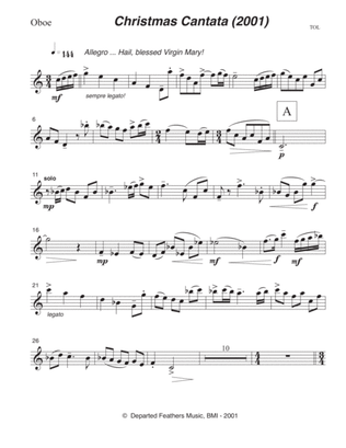 Christmas Cantata (2001) oboe part