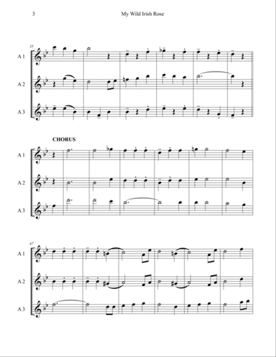 Four Irish - American Songs for Trios of A, T, and B Recorders Recorder scores gallery preview page 6