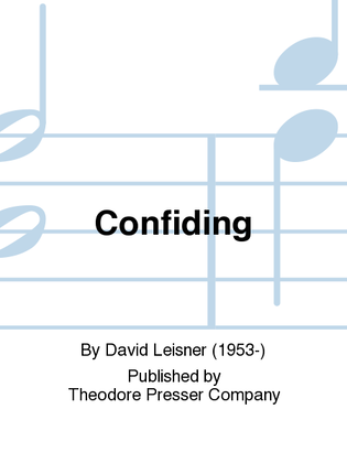 Book cover for Confiding