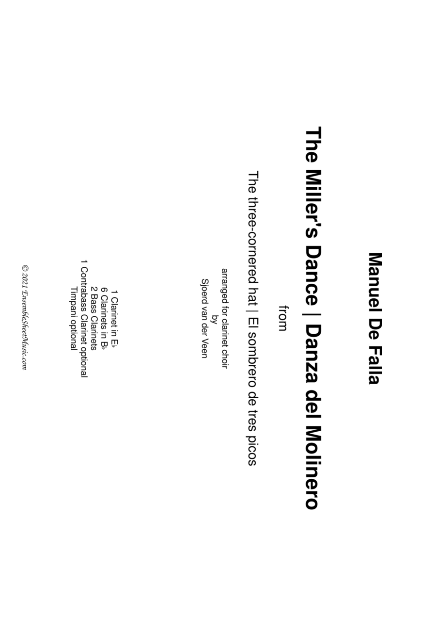 Dance of the Miller (Danza del Molinero) from The Three-Cornered Hat Woodwind Ensemble scores gallery preview page 1