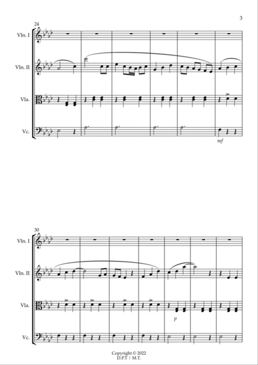 Sunsets at Corniche String Quartet scores gallery preview page 5