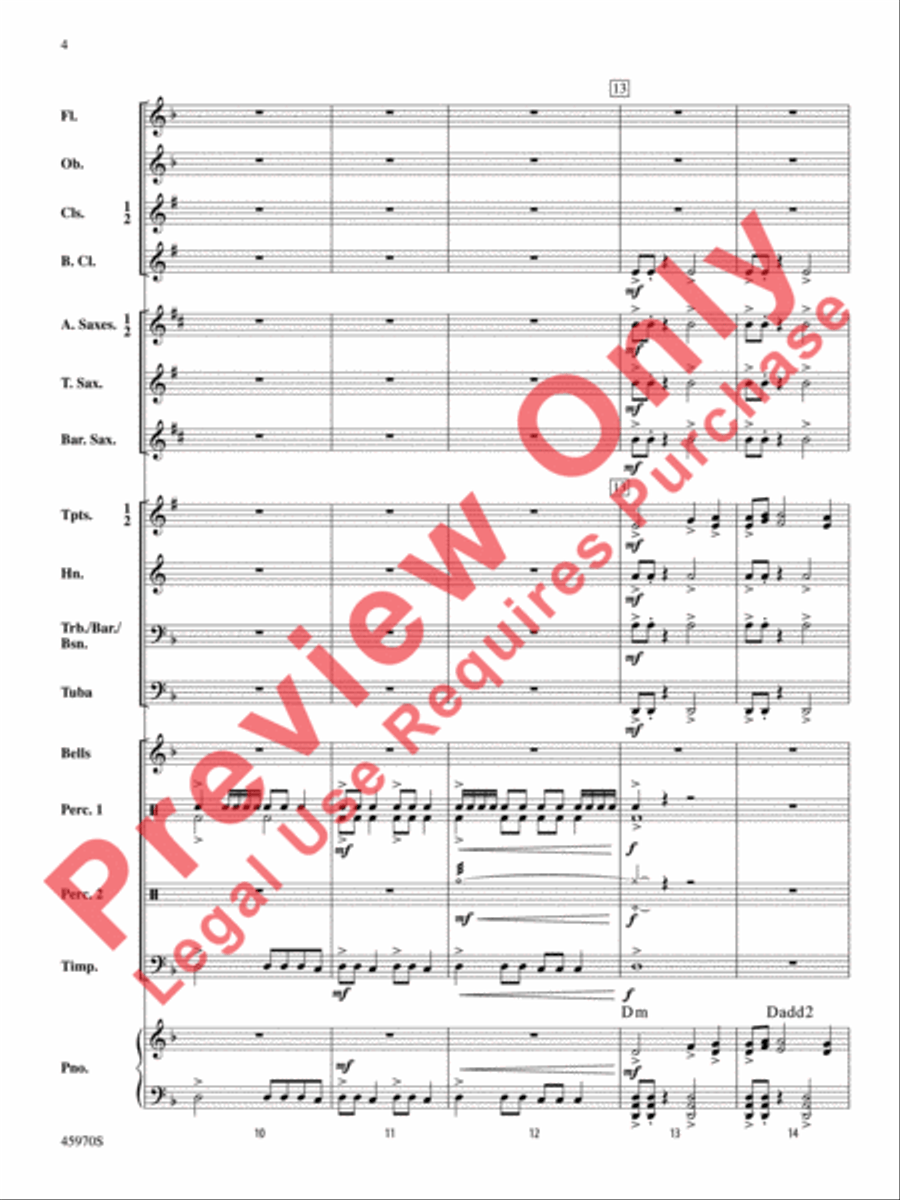 Shadow Warriors Concert Band scores gallery preview page 5