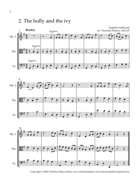 10 Christmas Carol Arrangements for String Trio - vol. 4