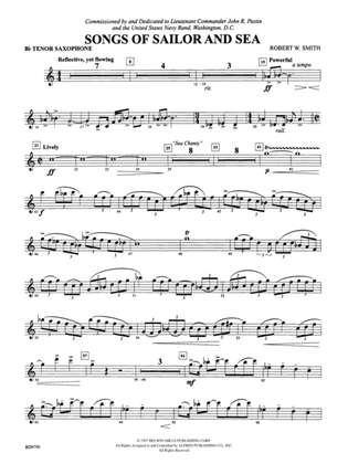 Songs of Sailor and Sea: B-flat Tenor Saxophone