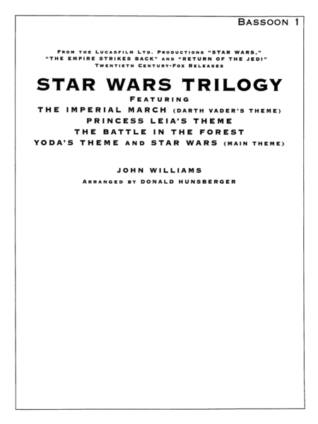 Star Wars® Trilogy: Bassoon