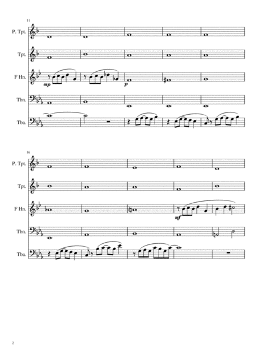 Losing My Mind Brass Ensemble scores gallery preview page 2