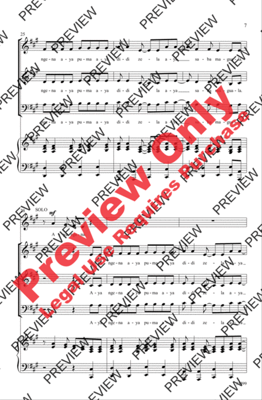 Aya Ngena 3-Part scores gallery preview page 7