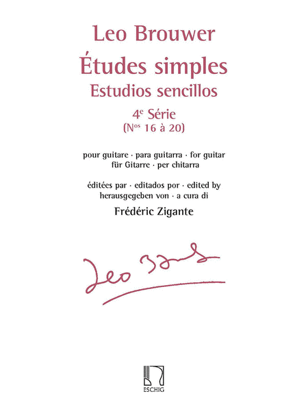 Etudes simples - Estudios sencillos (Serie 4)