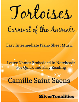 Book cover for Tortoises Carnival of the Animals Easy Intermediate Piano Sheet Music