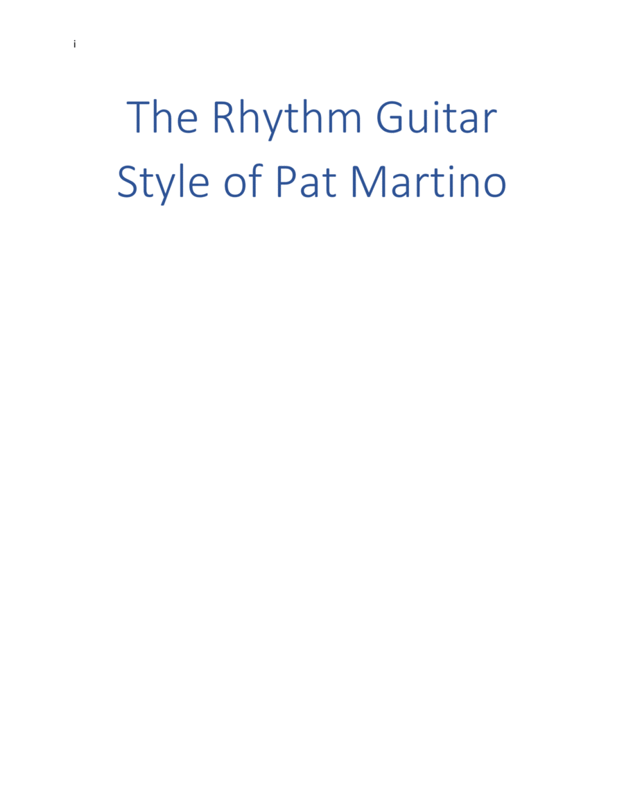 The Rhythm Guitar Style of Pat Martino Electric Guitar scores gallery preview page 1