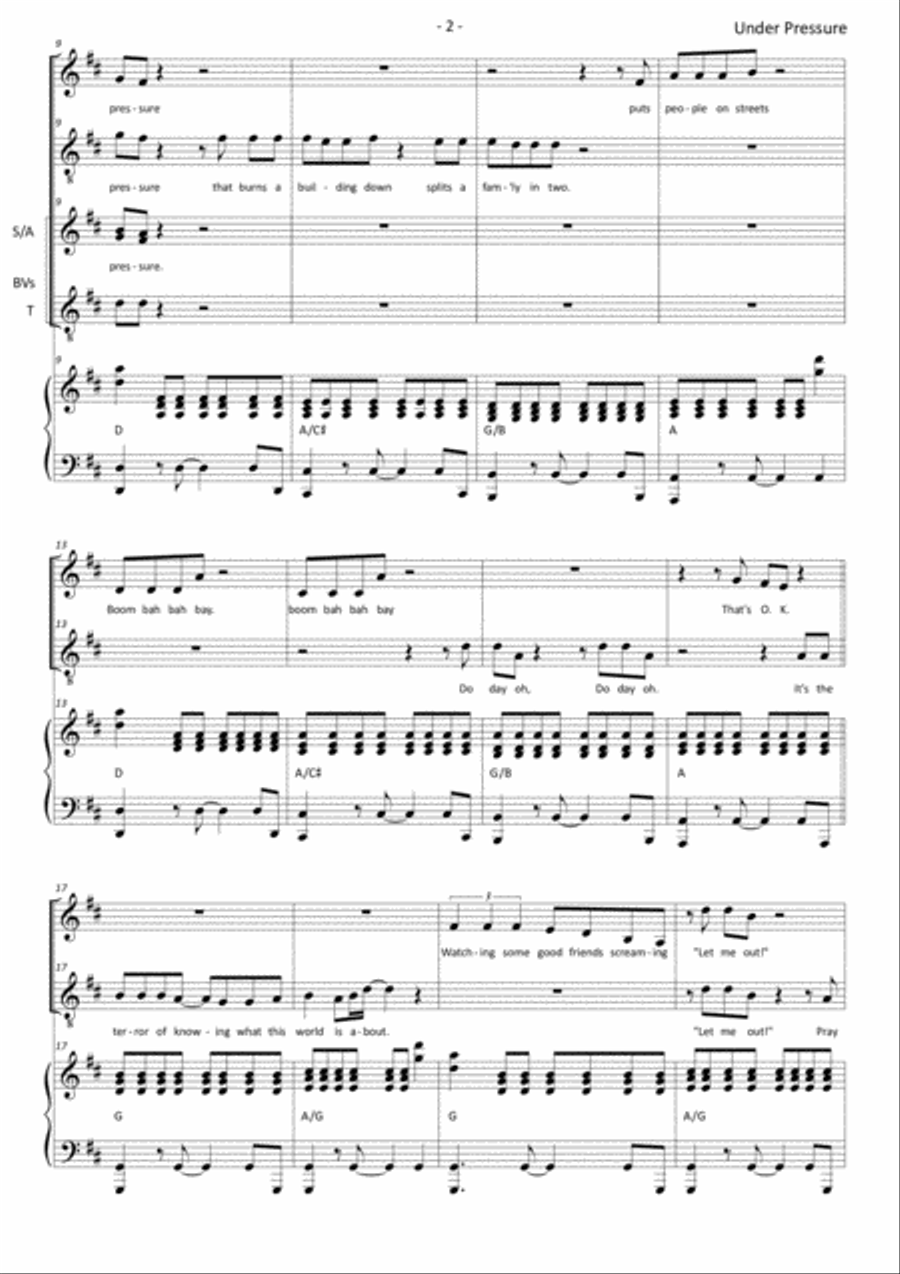 Under Pressure 3-Part scores gallery preview page 2