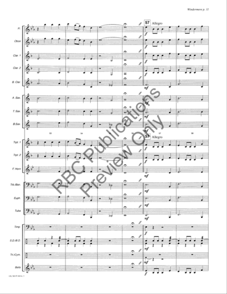 Windermere Windermere Concert Band scores gallery preview page 14