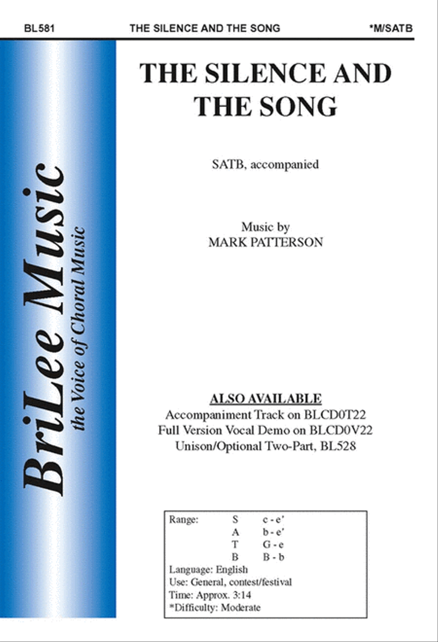 The Silence and The Song 4-Part scores gallery preview page 1